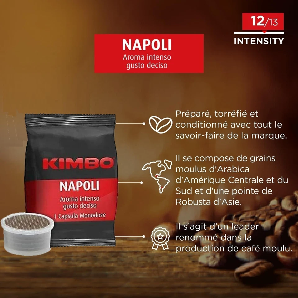 Capsule Caffè Kimbo Espresso Point Miscela Napoli Formula Bar Compatibil Lavazza - Immagine 2 di 4