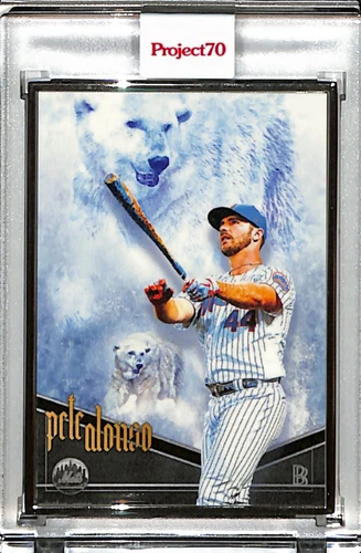 2021 TOPPS PROJECT 70 #542 PETE ALONSO BY BEN BALLER P70 AP SILVER FRAME 03/51