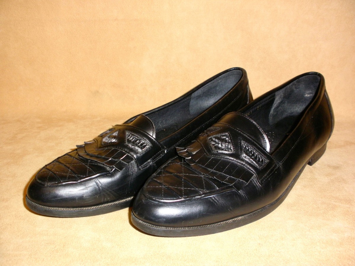 Giorgio Brutini Mens 7 Black Loafers Dress Shoes Kiltie Fringe Wingtip Great GEORGIO BRUTINI Mens 9.5 M Dress Shoe Loafer Black Leather  main image 3