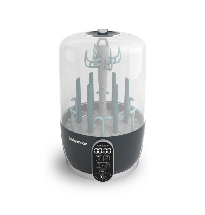 Babymoov Sterilizzatore Biberon a Vapore e Purificatore Nero Turbo Pure A003106