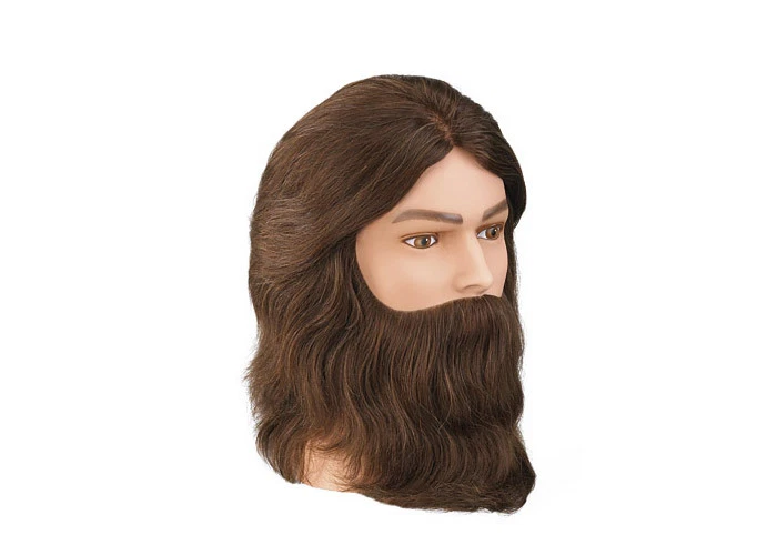Bergmann exercise head amigo human hair with beard approx. 20 cm