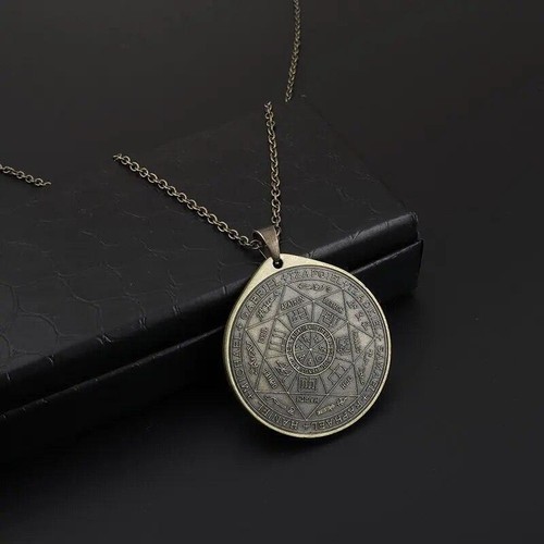 Ciondolo Talismano Sigillo Vintage di 7 Arcangeli Collana Protezione Amuleto - Foto 22 di 24