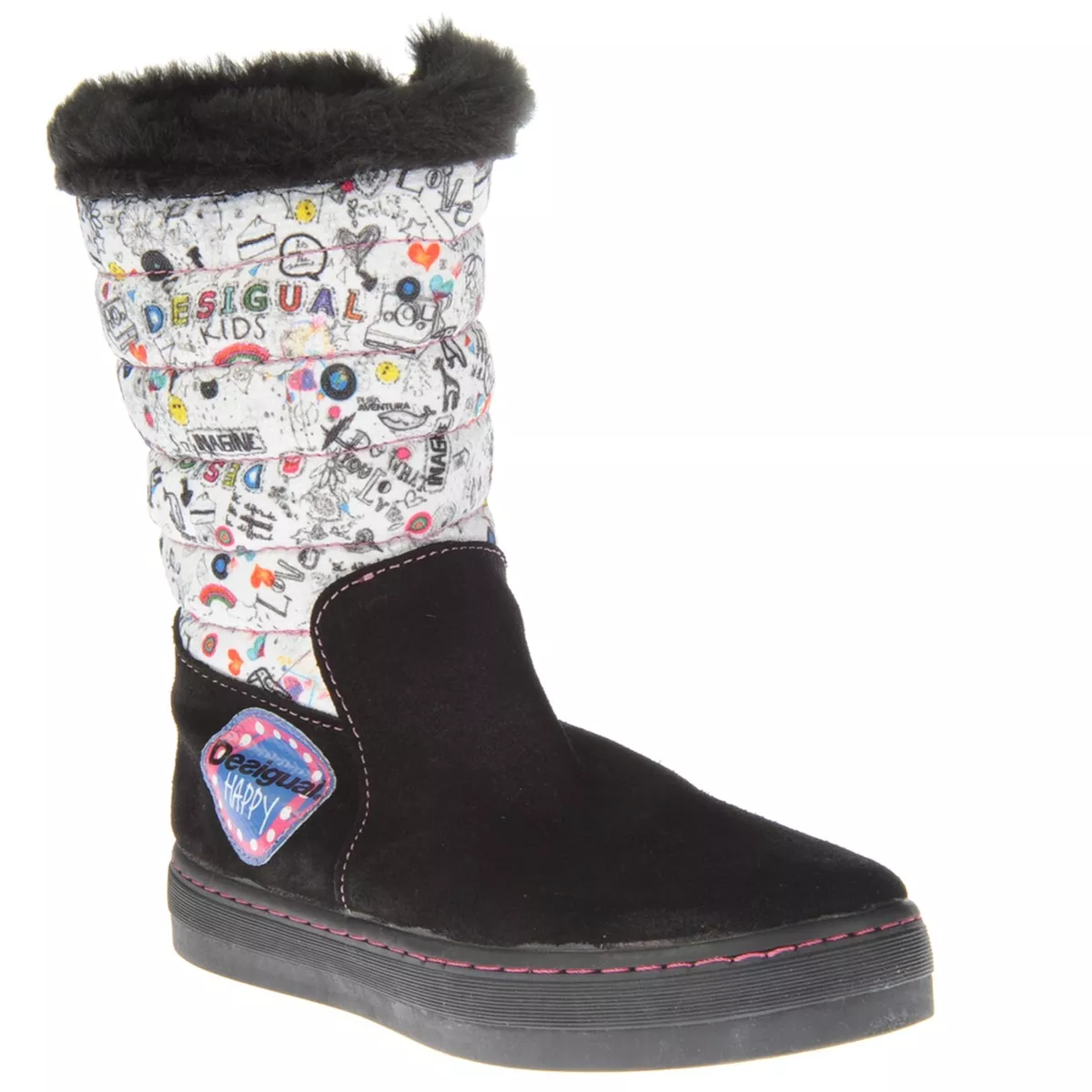 Desigual Kids Bolimania Pop Winter Shoes Black Boots Size 9 UK 9