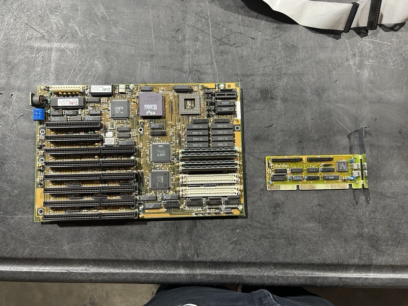 Vintage ABIT AB-FU3 386 Motherboard + Intel 386DX-33 CPU + 4mb RAM + I/O