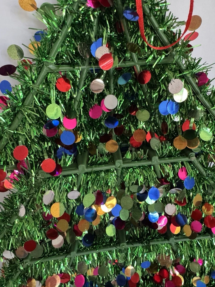 Oropel Árbol de Navidad Decorativo Colgante de Pared Foto 3 de 3