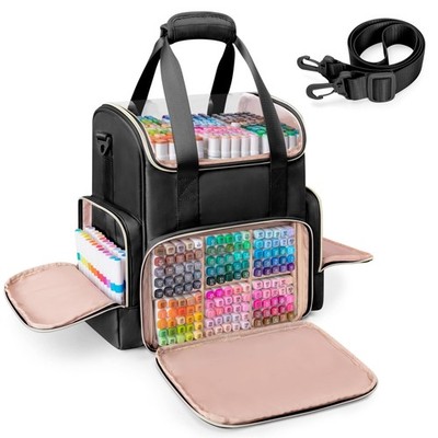 Double Layer Marker Organizer Bag Fit for 400 Markers, Large Marker Storage C...