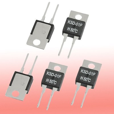 5 Pack 50 Celsius NO Normal Open Temperature Switch Thermostat KSD-01F H50C
