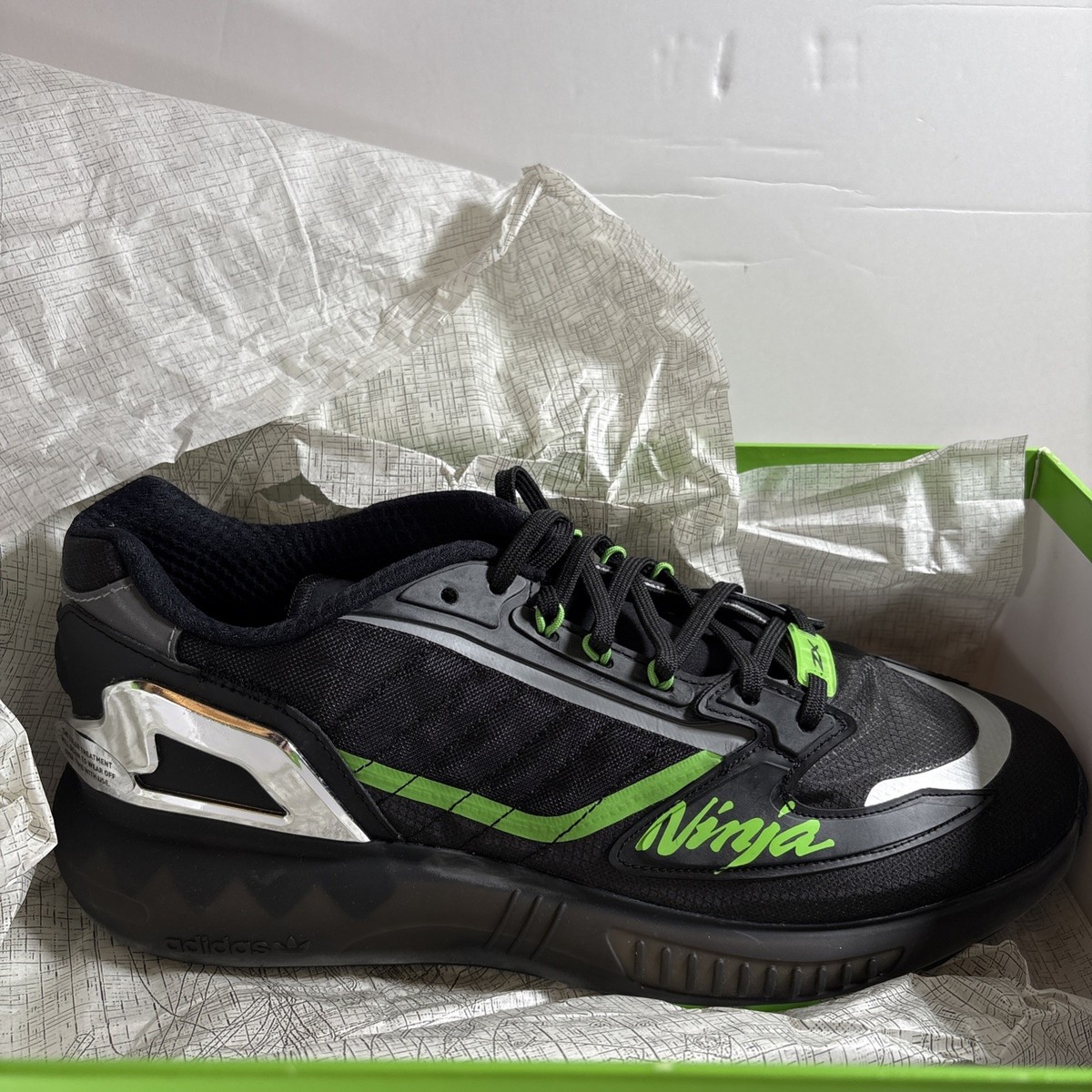 Size 11.5 Adidas ZX 5K Boost Kawasaki Ninja GW3359 | New, Box Dmg