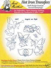 Aunt Martha  s  Embroidery Transfer Pattern  3887  Angels on High