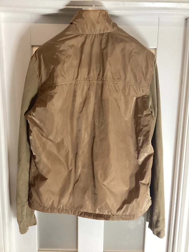 Prada Mainline Beige Brown Zip-Through Wool Knit Cardigan Jacket TG52 L - Image 3 of 4