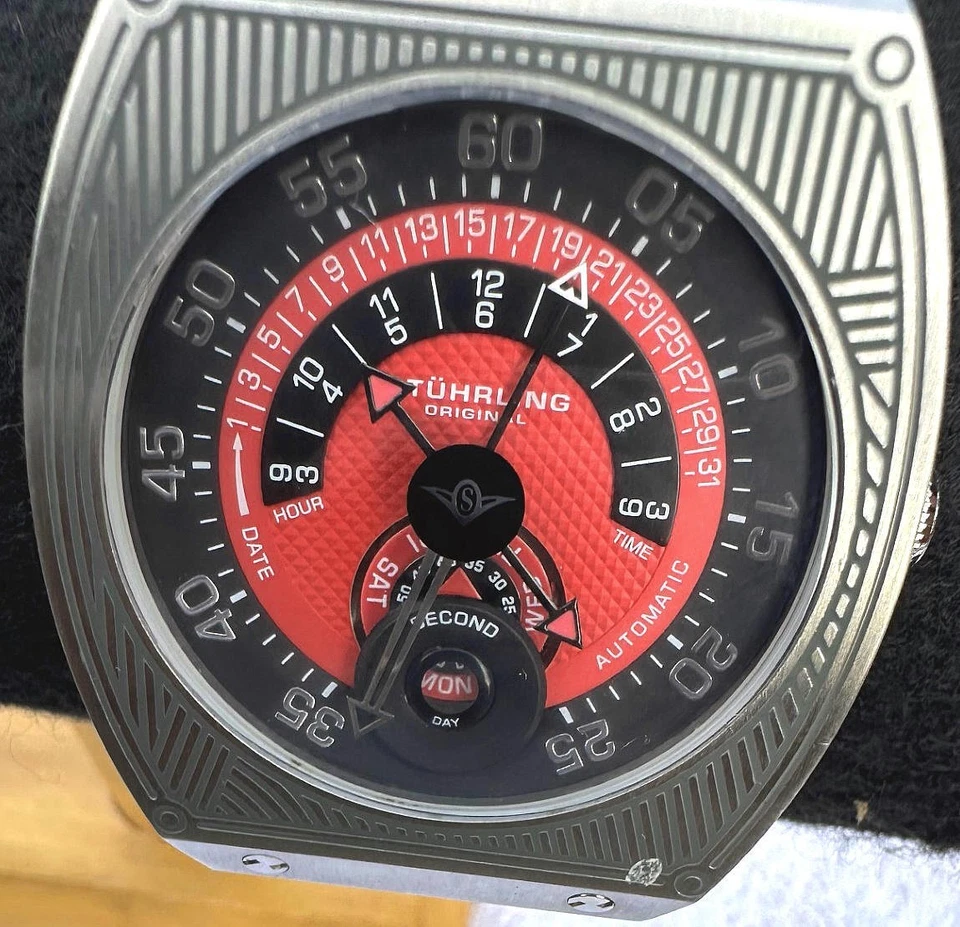 Stuhrling Original Automatic 20 Jewels St-90011 Men’s Watch 54mm x 51mm 50 Meter Foto 4 de 4