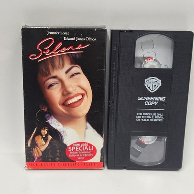 Selena VHS 1998 Jennifer Lopez Edward James Olmos RARE Screening Copy VG+ Drama