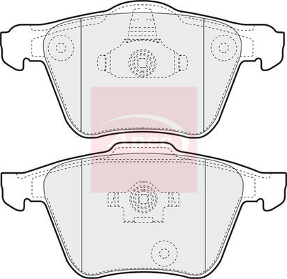 Brake Pad Set For Disc Brake Front For ATE System Fits Volvo XC90 APEC PAD1335