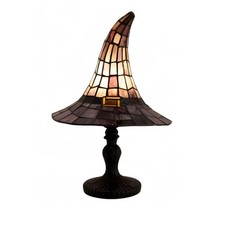 Stained Glass Witch Hat Lamp USB Night Light ...