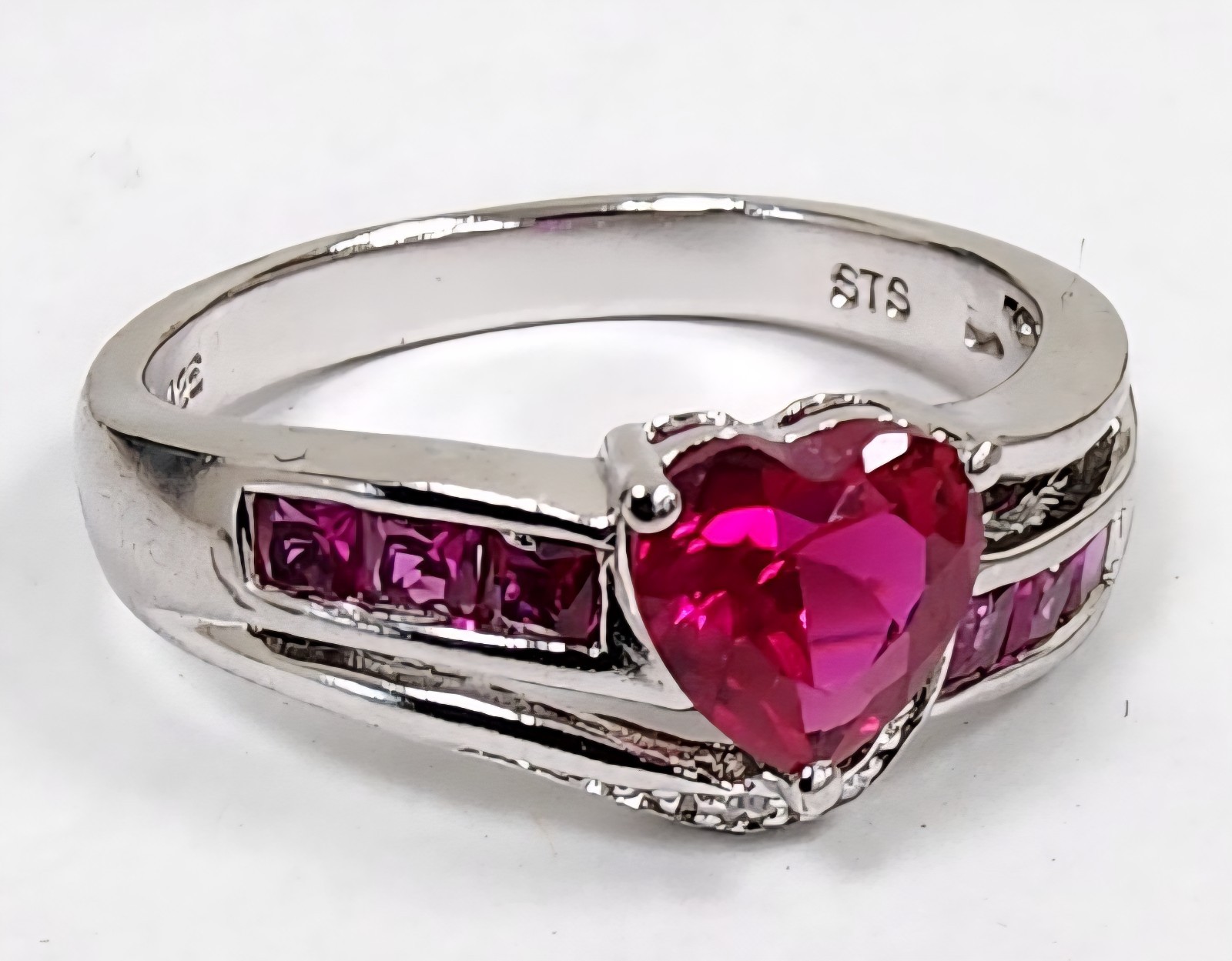 Designer Chuck Clemency STS Ruby Heart Diamond St… - image 1