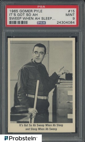 1965 Fleer Gomer Pyle #15 It's Got So Ah Sweep When Ah Sleep... PSA 9 MINT