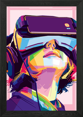 Virtual Reality Framed Wall Art Poster Canvas Print Picture