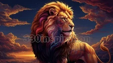 Digital Image Picture Photo Wallpaper Background Desktop Art Lion Painting #A450