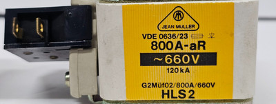 JEAN MULLER VDE 0636-23 Fuse 800A-aR 660V 120kA G2MuF02 800A 660V HLS2 #B0304
