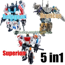 HZX 5 IN 1 Defensor & Bruticus & Superion Sets IDW Action Figure Toys In Stock