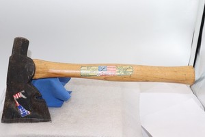 Vintage Collins 14" Roofing Hatchet & Original Hickory Handle with Label