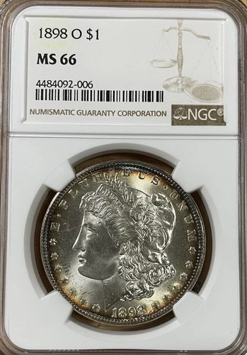 1898 O MS66 BU Gem NGC Graded Morgan Silver Dollar