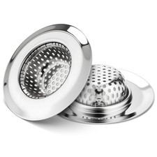 Bathtub Drain Strainer SANLESS Premium Stainless Steel 2.75 in, Silver