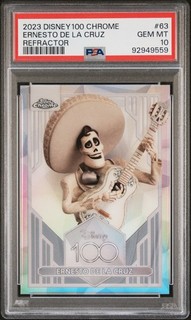 PSA 10 2023 TOPPS CHROME DISNEY100 #63 ERNESTO DE LA CRUZ REFRACTOR