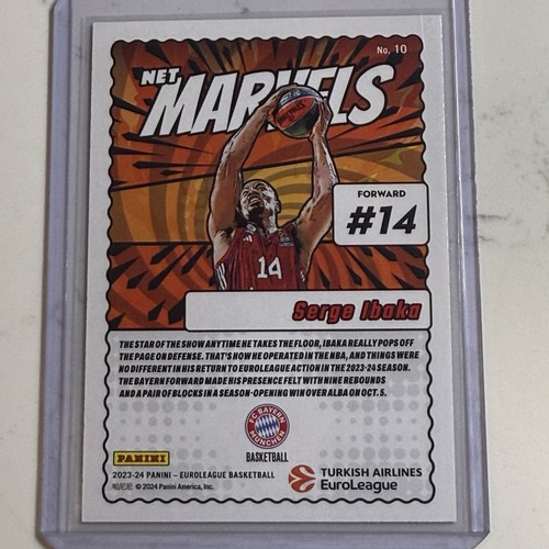 Serge Ibaka 2023-24 Donruss Turkish Airlines EuroLeague #10 Net Marvels - Picture 2 of 2