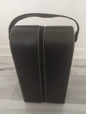  WINE GIFT BOX SET, LETHER BOX with two cristal glass and OPENER