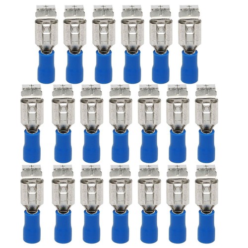 6.3mm Piggy Back Wire Cable Connector Piggyback Insulated Crimp Spade Terminal - Picture 4 of 15
