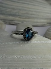 925 Sterling Silver Spinel & Beryl Ring Size ...