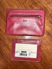 Rolfs Essential Mini Wallet Genuine Leather ID case coin purse Red
