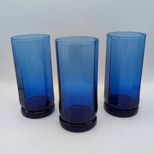 Anchor Hocking - Essex - Cobalt Blue - Iced Tea Glass Tumblers - Set of 3