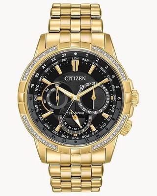 Citizen BU2082-56E Calendrier Eco-Drive World Time Diamond Men's Watch $720