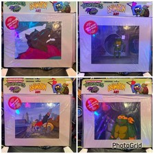 Vintage Murakami Wolf Swenson TMNT Original Animation Art Cel Lot of 4 COA