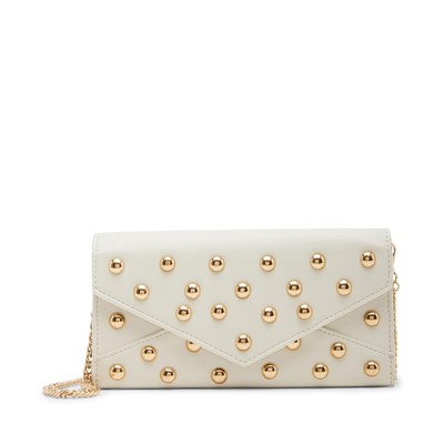 Norma-S Studded Wallet On A String, Chalk