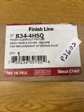 Sioux Chief Finishline 834-4hsq Adjustable Drain Cleanout 4 Pipe Square Stainle