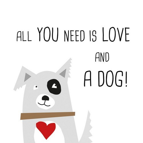 20 Servietten Love And Dog Liebe Hunde Tierliebe SprüChe Herz Tischdeko 33X33Cm-image