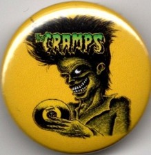 THE CRAMPS Pin Button Badge 25mm THE SMELL OF FEMALE - PSYCHOBILLY - PUNK