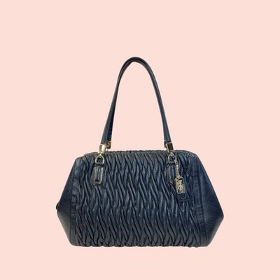バッグ Y2K COACH Madison Gathered Satchel Bag COACH Y2K Vintage Madison Gathered Twist Small Madeline Leather