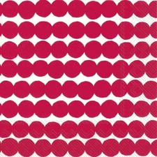 NEW Marimekko Rasymatto Red Lunch Napkins 20pce
