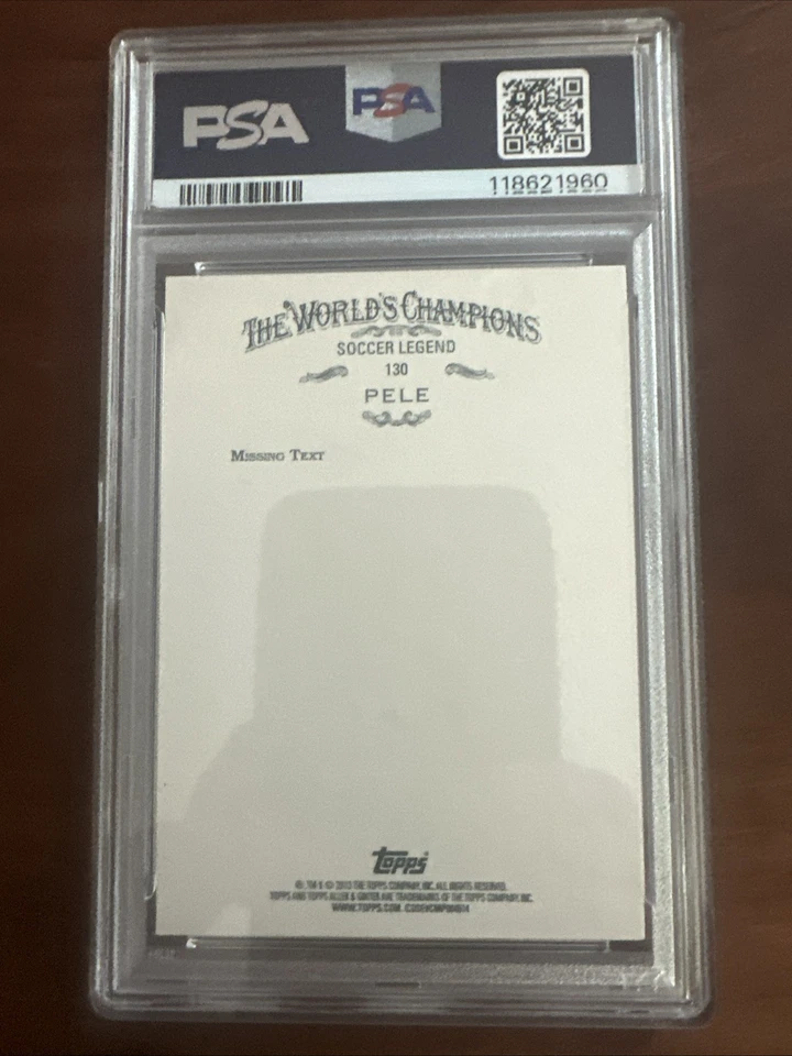 PELE 2013 Topps Allen Ginter Отсутствующий Текст PSA 8 - Изображение 2 из 2