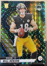2025 Panini Mosaic Will Howard /13 First On Print Rc #318 Green Spectris FOTL