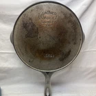 Antique Wagner Sidney O Cast Iron Skillet # 9 Heat Ring Nickel Plated Sits Flat