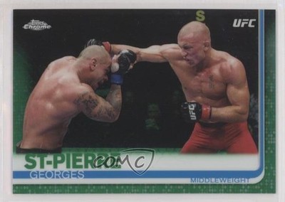 2019 Topps Chrome UFC Green Refractor 15/99 Georges St-Pierre #5 7xr