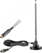 75 Ohm 300 Ohm FM T Shape Dipole Antenna for Indoor Digital HD Radio Table Top