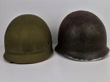 Casque us M1 avec liner Hawley 1er modèle ww2 ( objet original )