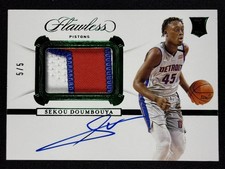 2019-20 Panini Flawless #SP-SKD Sekou Doumbouya Emerald Rookie Patch Auto RPA /5