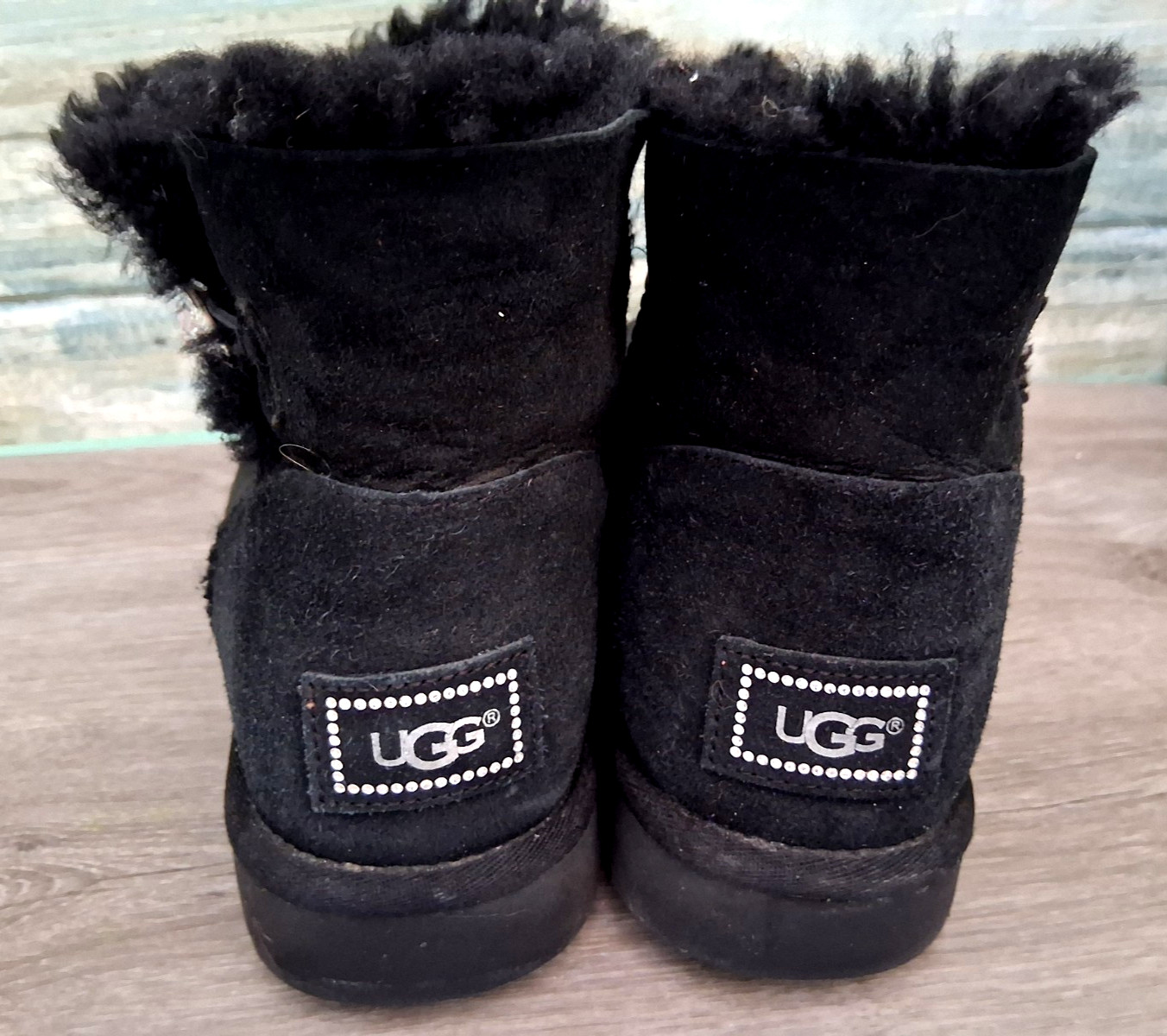 UGG MINI BAILEY BUTTON BLING BLACK SWAROVSKI CRYS… - image 7